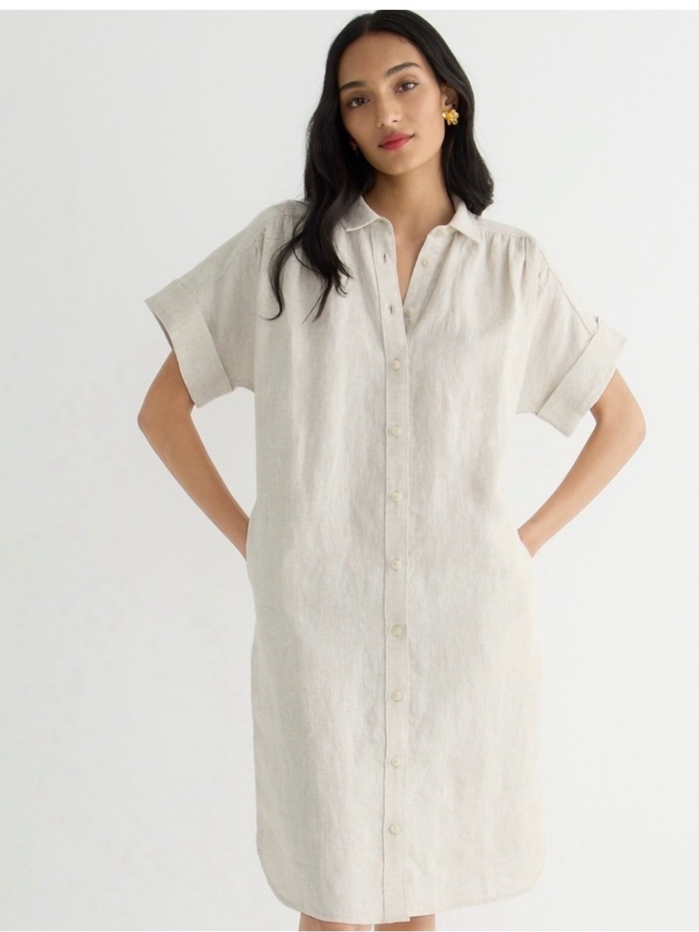 J. Crew Relaxed Fit Linen Shirt-Dress NWT